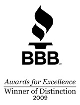 Southeast Texas Trees LLC Wins Better Business Bureau's 2009 Winner of Distinction Award or Excellence